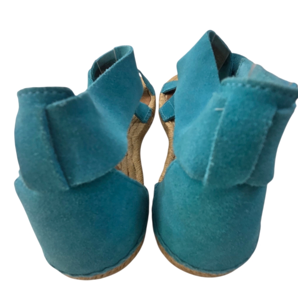 UGG Mila Suede Leather Gladiator Espadrille Sandals NEW Womens 10 Blue Open Toe - Picture 10 of 10